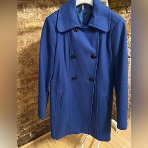 Blue wool coat